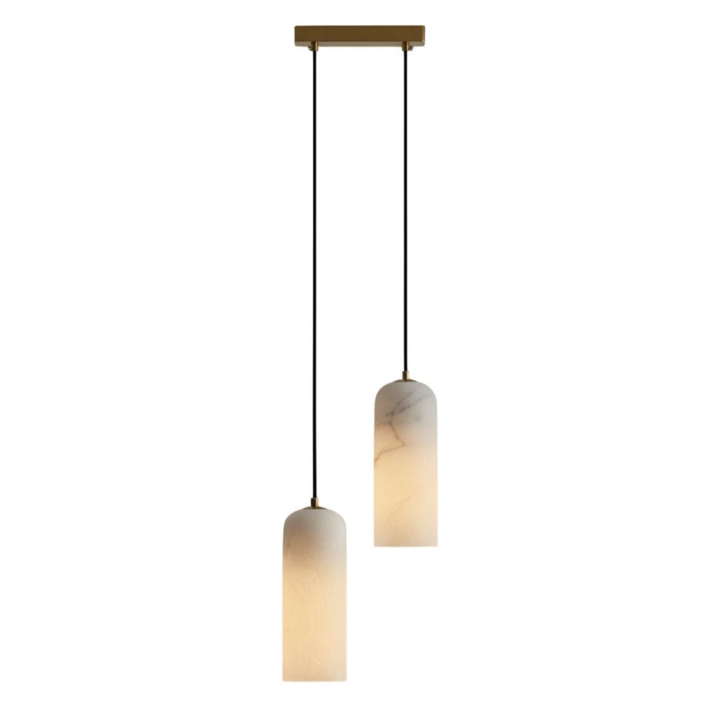 AlabasterGlow | Elegant Modern Brass-Finished Kitchen Pendant Lighting 2