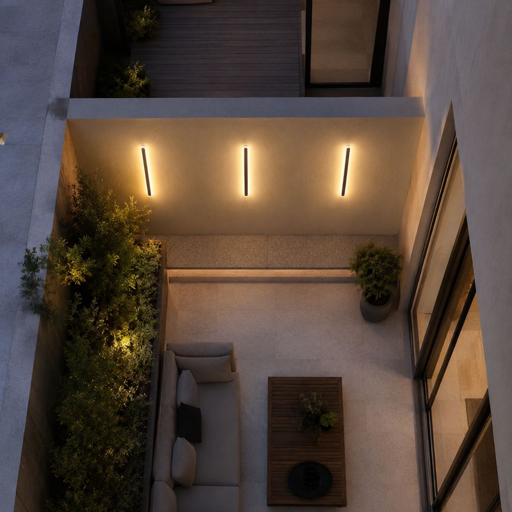 AluminaGlow | Modern Sleek Outdoor Wall Sconce with Rounded Design 3