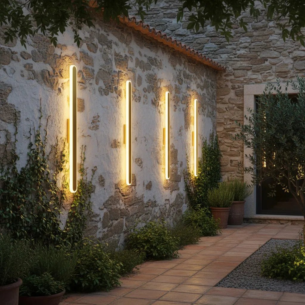 AluminaGlow | Modern Sleek Outdoor Wall Sconce with Rounded Design 4