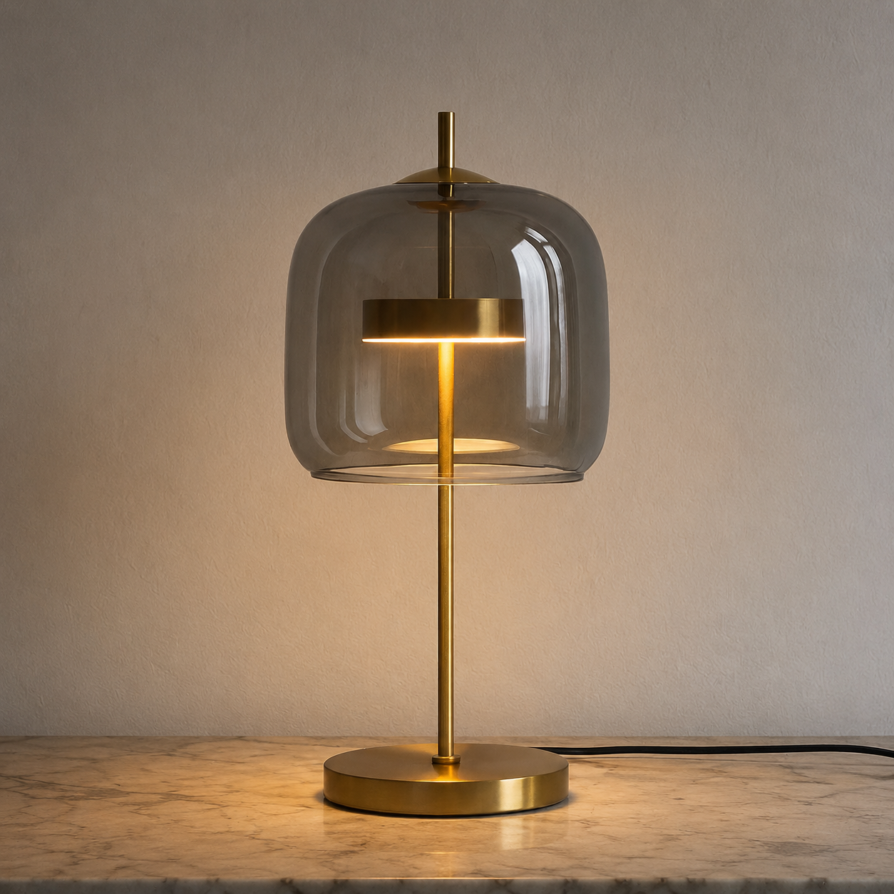 AuraGlass | Elegant Stained Glass Bedside Table Lamp for Cozy Spaces 0