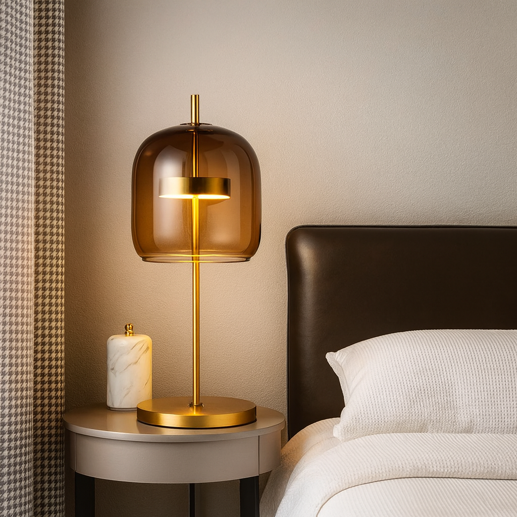 AuraGlass | Elegant Stained Glass Bedside Table Lamp for Cozy Spaces 5