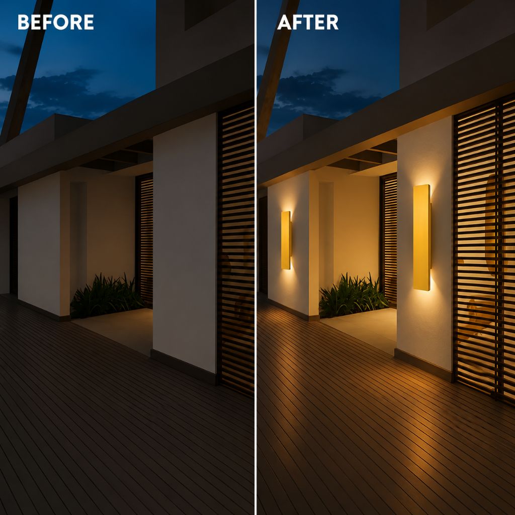 AuroraGlow | Elegant Durable Outdoor Wall Light Fixture with LED 3
