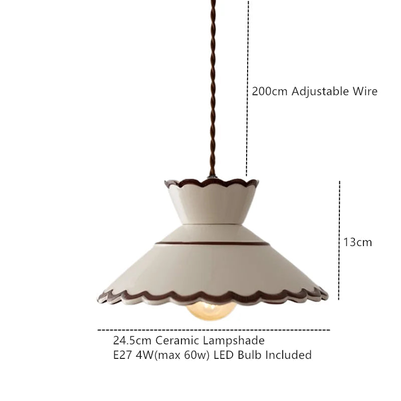 Ceramica | Elegant Hand-Painted Floral Kitchen Pendant Lighting Fixture 7