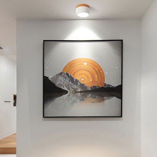 Cylindrical Glow | Playful Elegant Flush Mount Ceiling Light Fixture 0