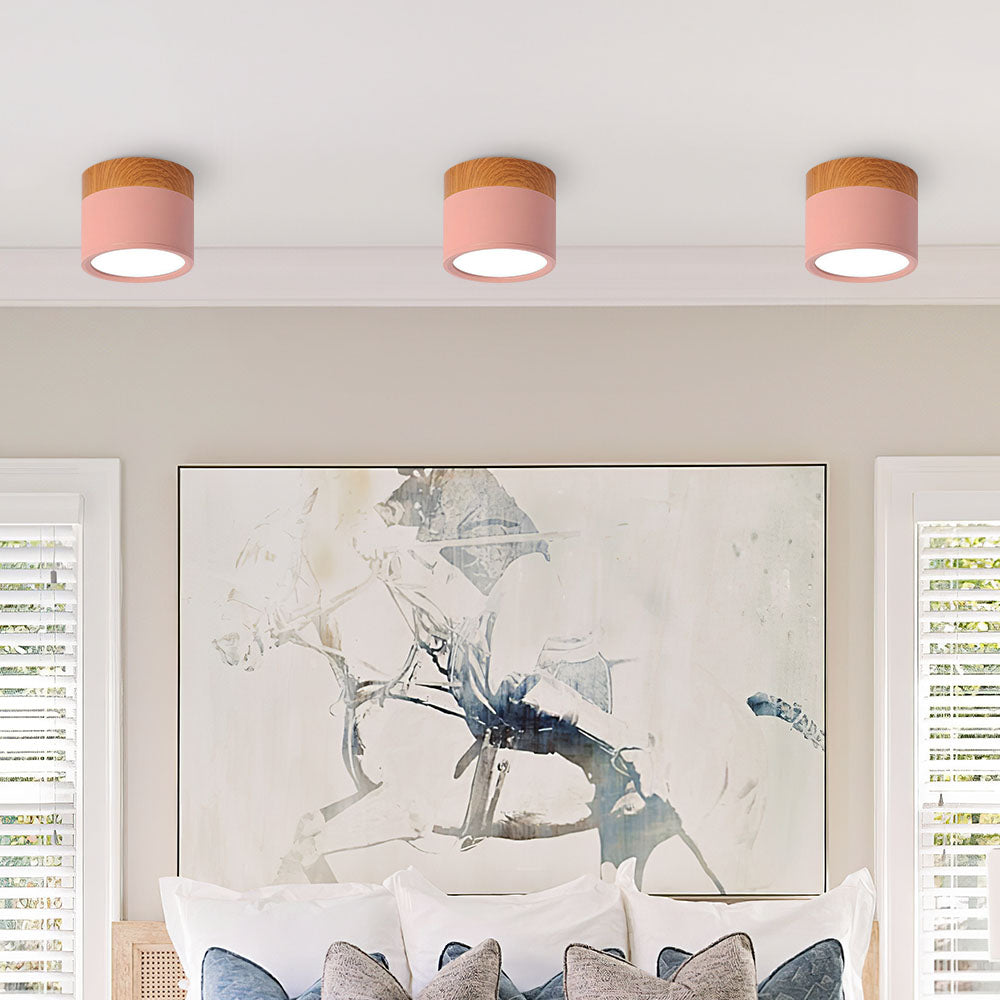Cylindrical Glow | Playful Elegant Flush Mount Ceiling Light Fixture 16