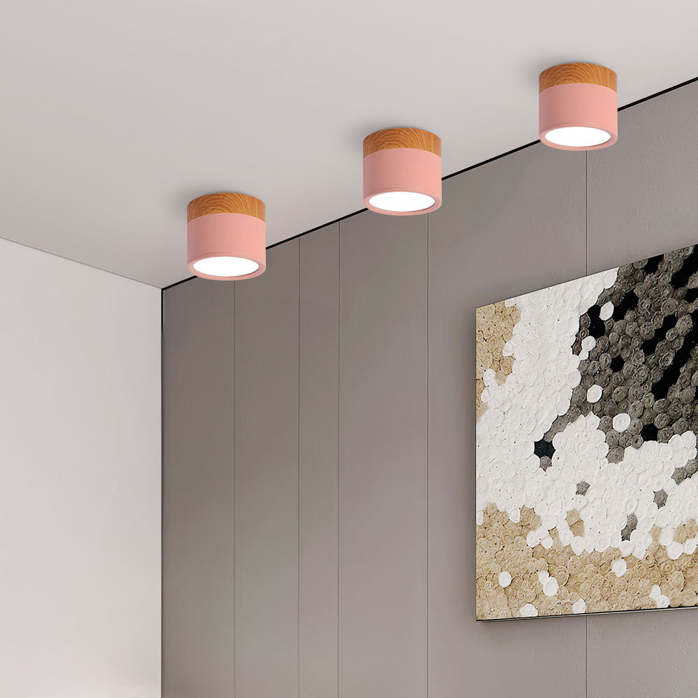 Cylindrical Glow | Playful Elegant Flush Mount Ceiling Light Fixture 5