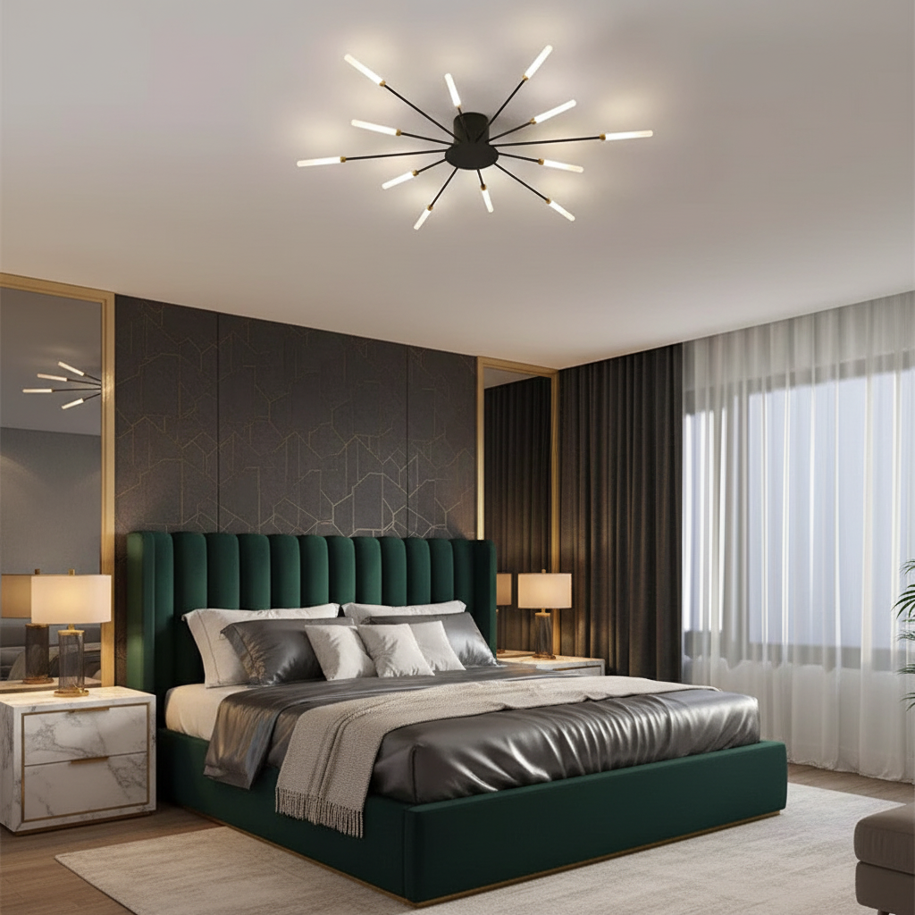 Elegant Flush Mount Ceiling Light with LED Bulbs | Modern Design for Stunning Home Ambiance 18