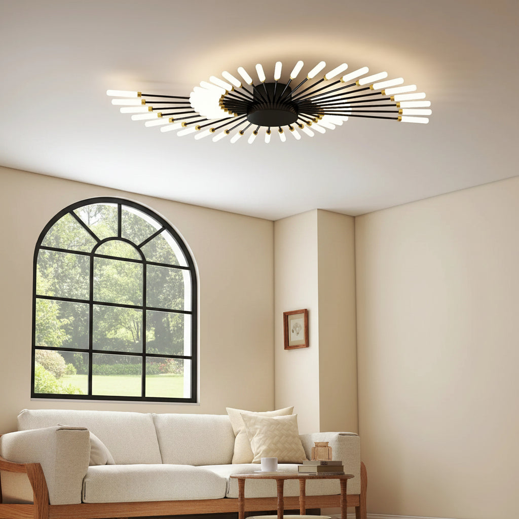 Elegant Flush Mount Ceiling Light with LED Bulbs | Modern Design for Stunning Home Ambiance 3