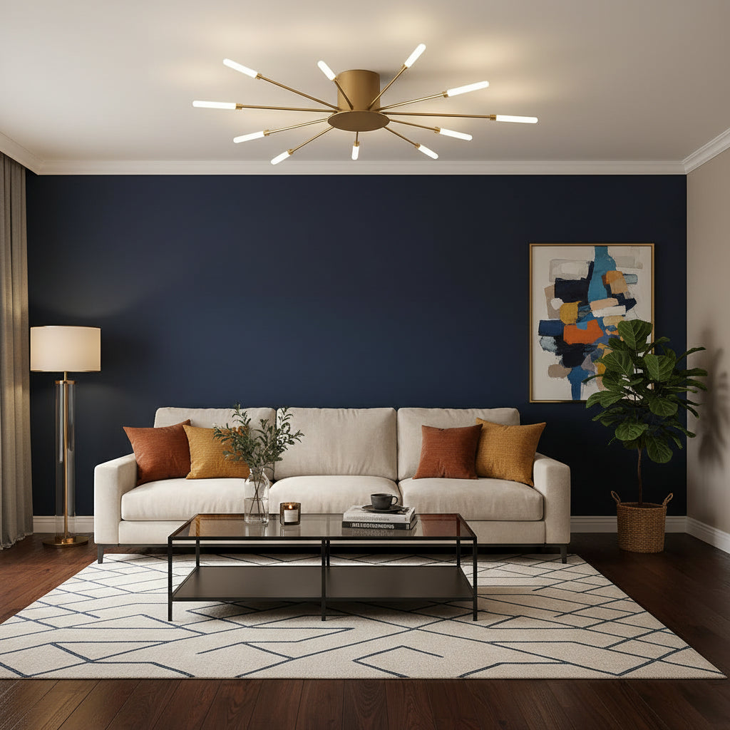 Elegant Flush Mount Ceiling Light with LED Bulbs | Modern Design for Stunning Home Ambiance 4
