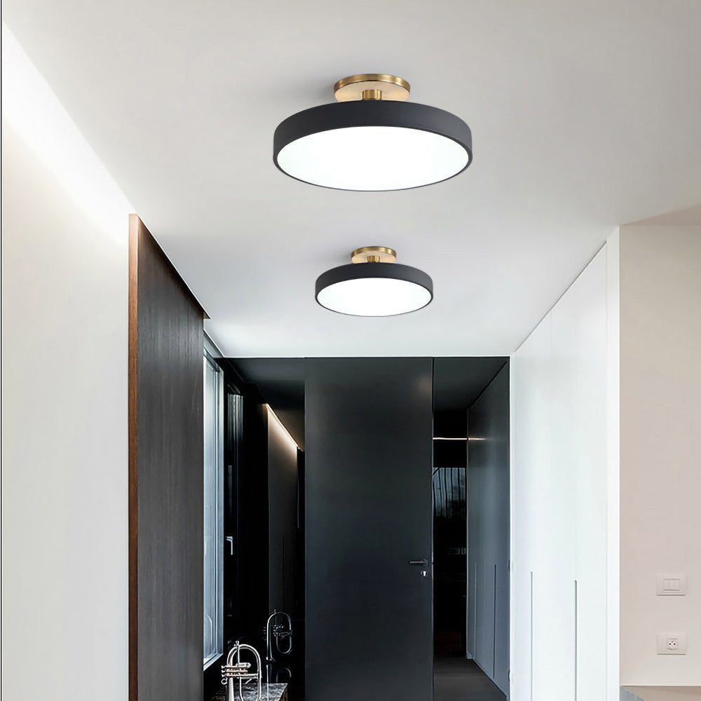 Geometra | Elegant Two-Tone LED Flush Mount Ceiling Light Fixture 11