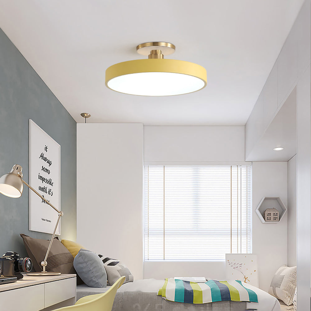 Geometra | Elegant Two-Tone LED Flush Mount Ceiling Light Fixture 12