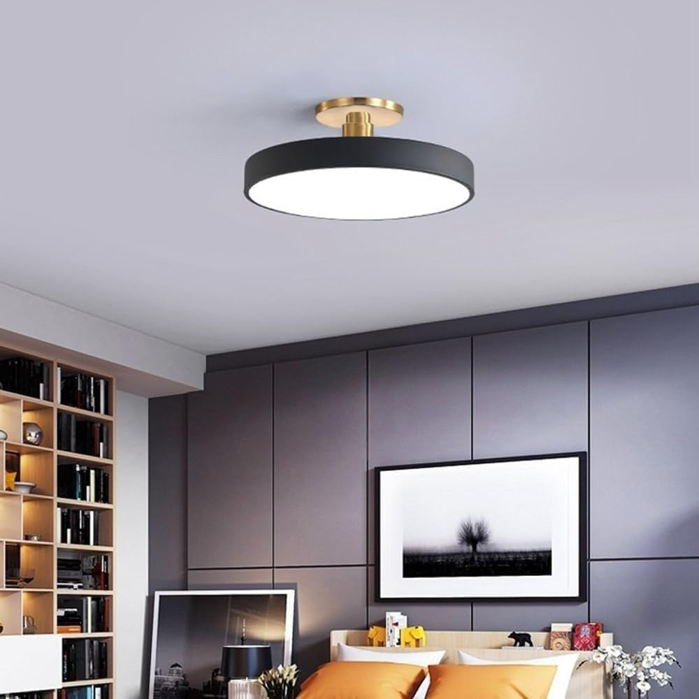 Geometra | Elegant Two-Tone LED Flush Mount Ceiling Light Fixture 14