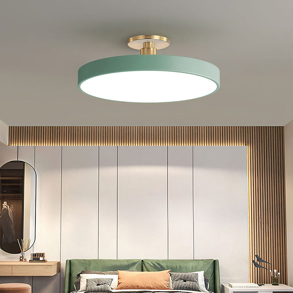Geometra | Elegant Two-Tone LED Flush Mount Ceiling Light Fixture 17