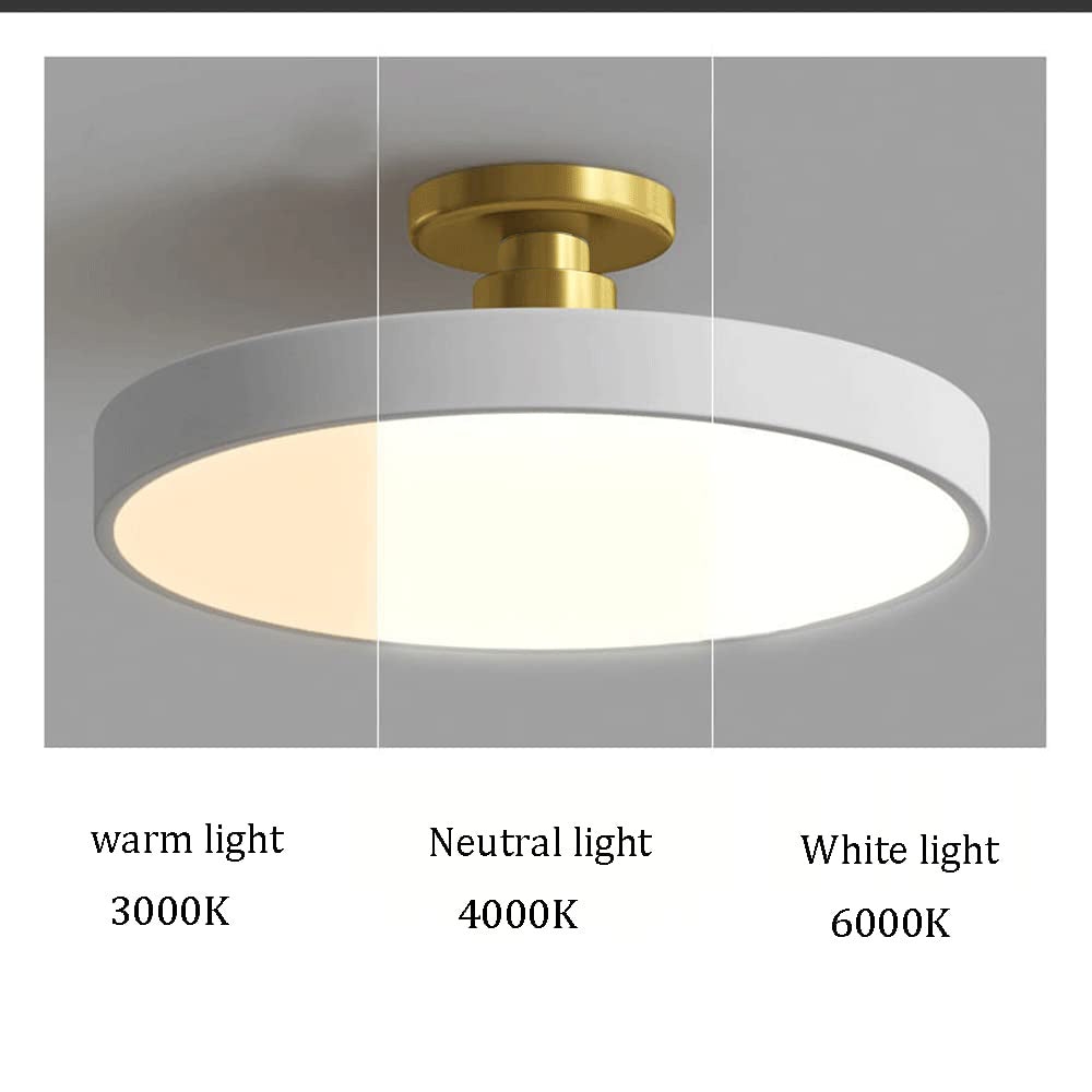 Geometra | Elegant Two-Tone LED Flush Mount Ceiling Light Fixture 8