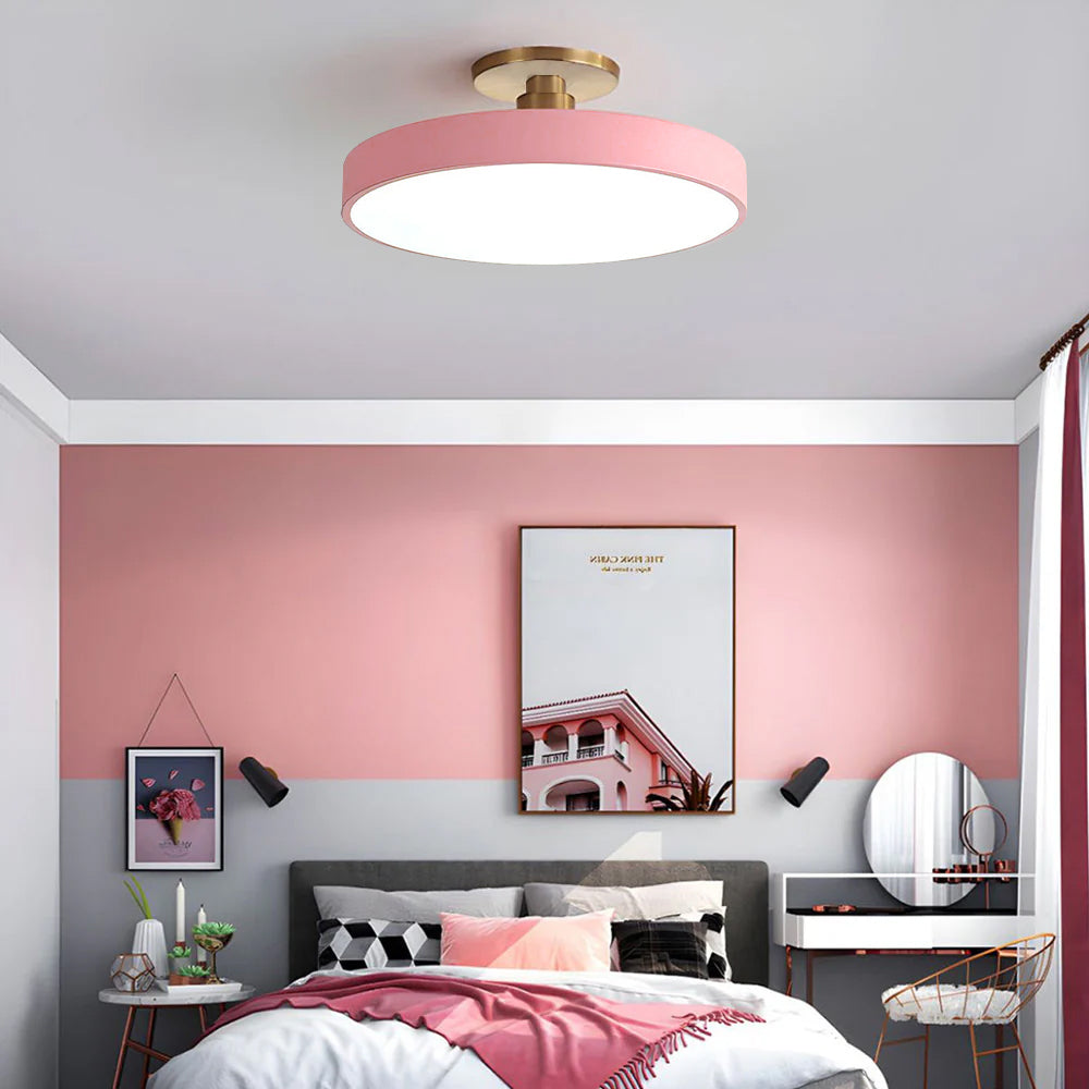 Geometra | Elegant Two-Tone LED Flush Mount Ceiling Light Fixture 9