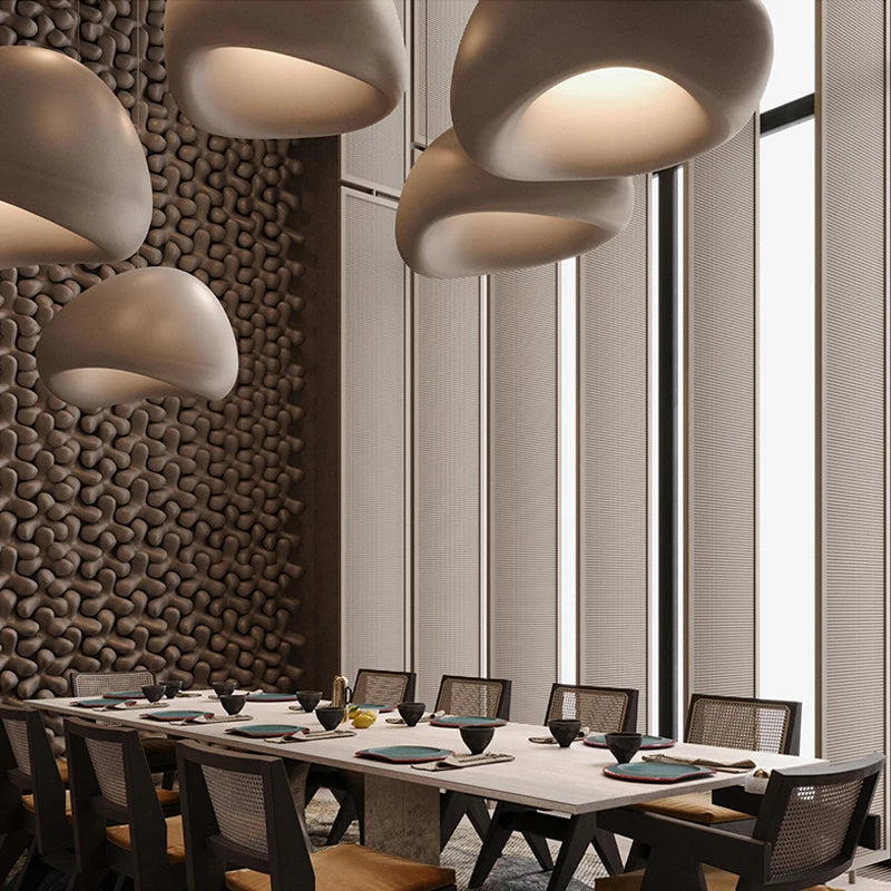 HikariDome | Stylish Textured Japanese Pendant Ceiling Light Fixture 3