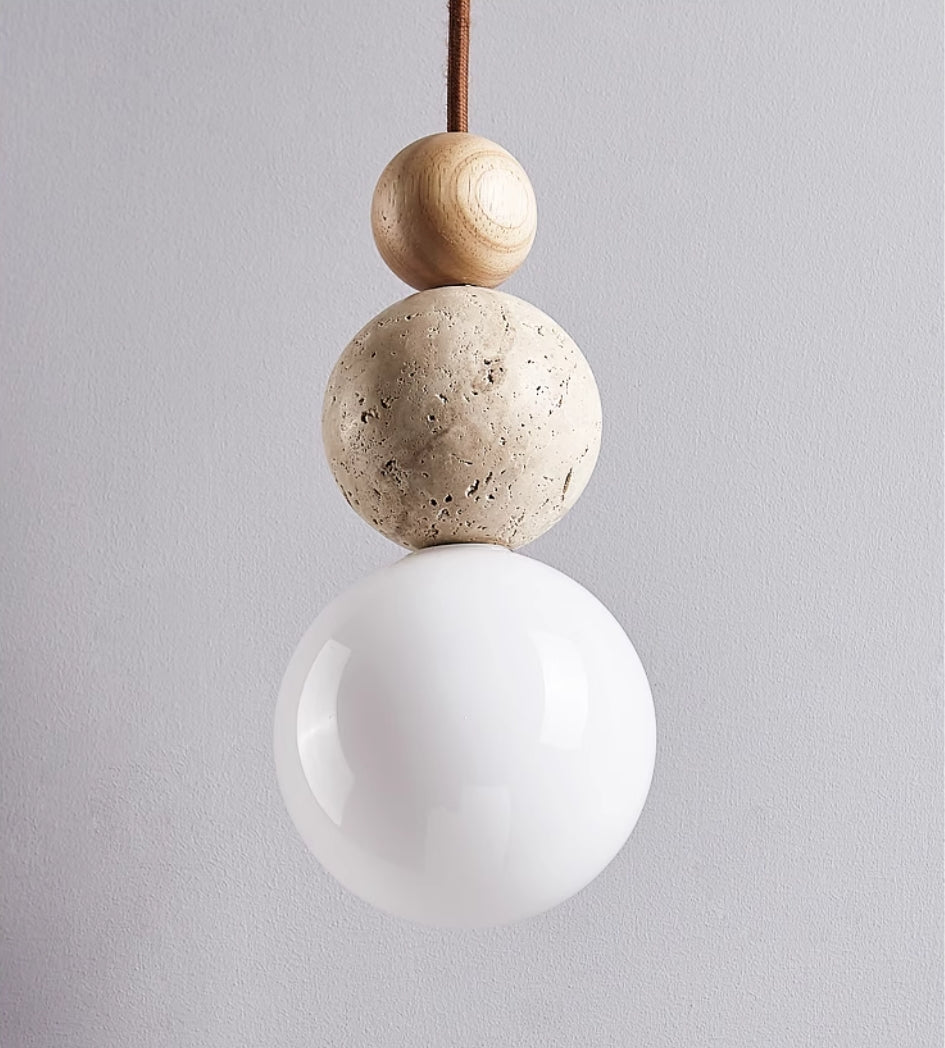LavaStone | Elegant Natural Travertine Kitchen Pendant Lighting Fixture 0