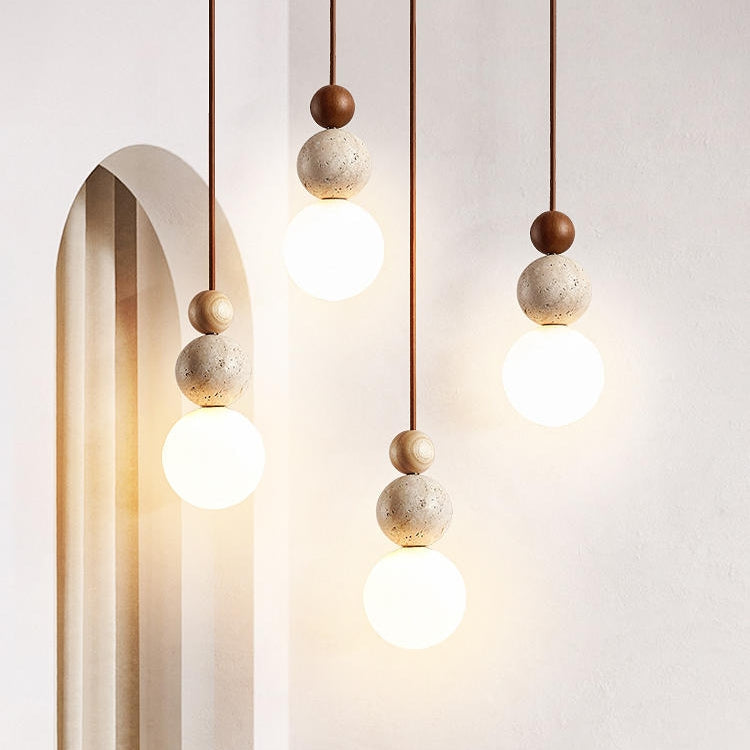 LavaStone | Elegant Natural Travertine Kitchen Pendant Lighting Fixture 2