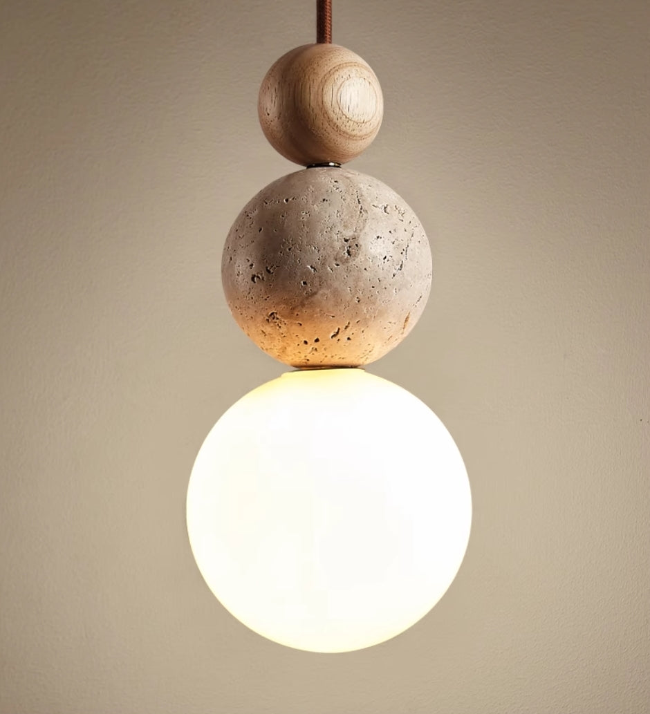 LavaStone | Elegant Natural Travertine Kitchen Pendant Lighting Fixture 7