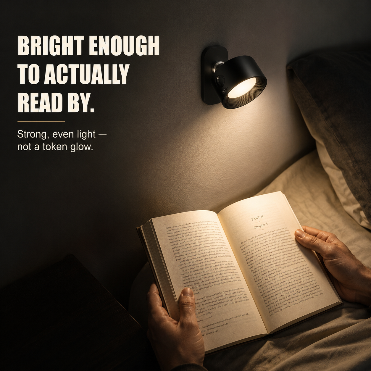LumenMagnet | Stylish Rechargeable Magnetic Wall Reading Light 3