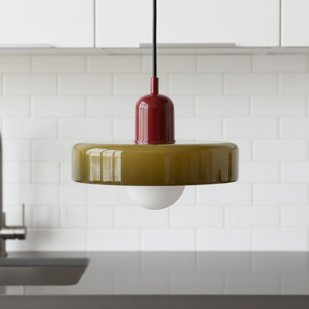 LuminaGlass | Stylish Colorful Glass Pendant Light for Kitchen Island 14