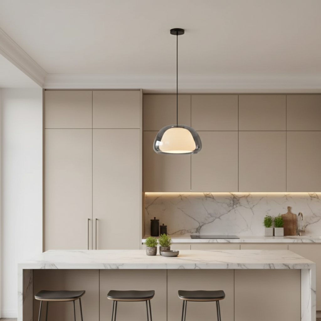 Luminara | Elegant Adjustable Glass Pendant Light for Kitchen Island 3