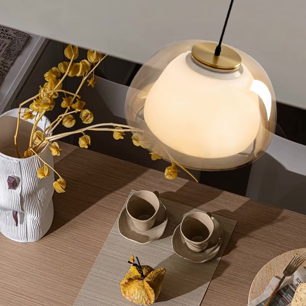 Luminara | Elegant Adjustable Glass Pendant Light for Kitchen Island 7