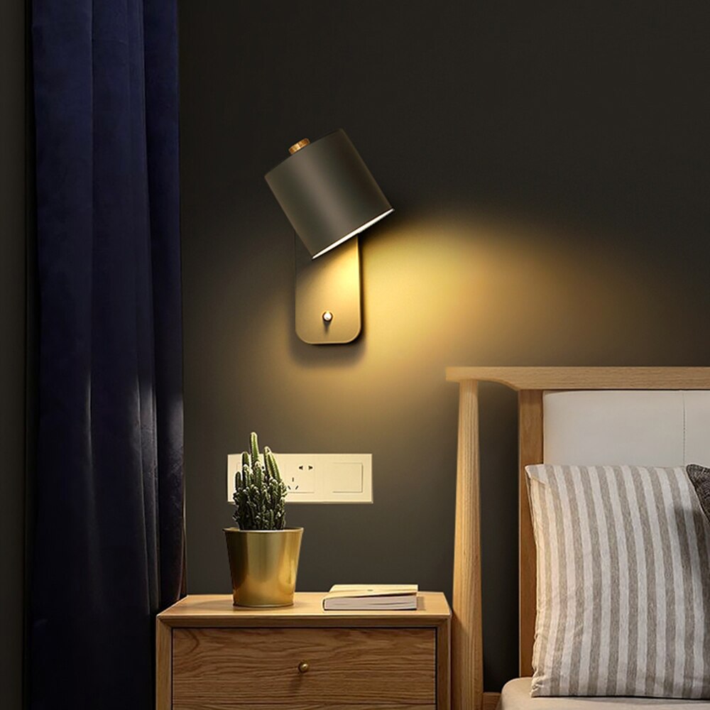 Luminara | Sleek Modern Metal Wall Sconce with Integrated LED Switch 7