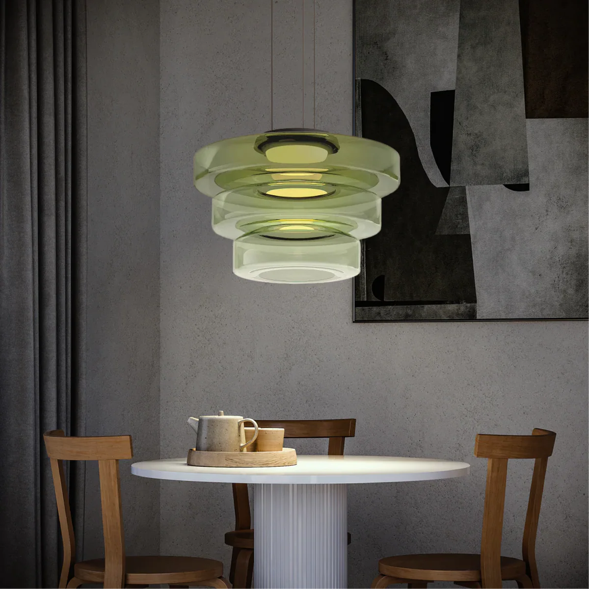 Luminara | Stylish Dynamic Glass Kitchen Pendant Lighting Fixture 2