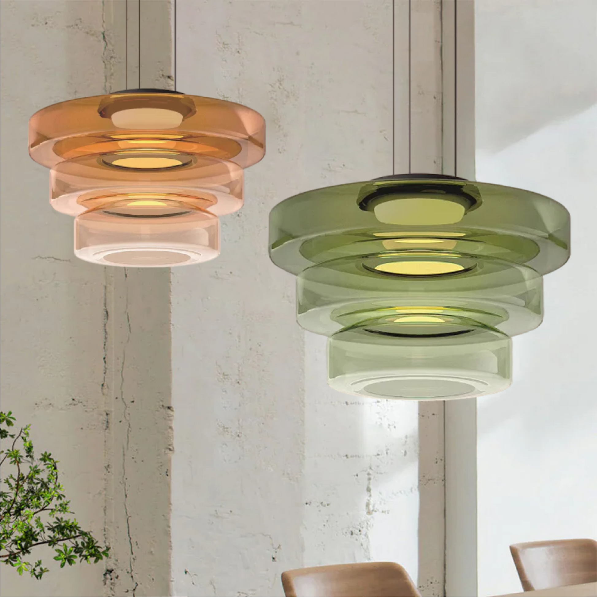 Luminara | Stylish Dynamic Glass Kitchen Pendant Lighting Fixture 5