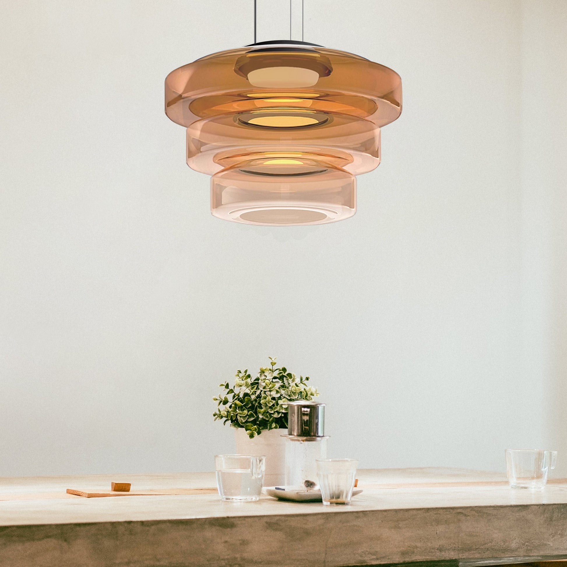Luminara | Stylish Dynamic Glass Kitchen Pendant Lighting Fixture 6