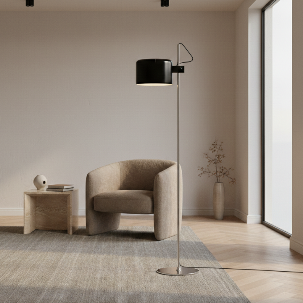 Luminex | Modern Adjustable Black Floor Lamp for Living Room Illumination 3