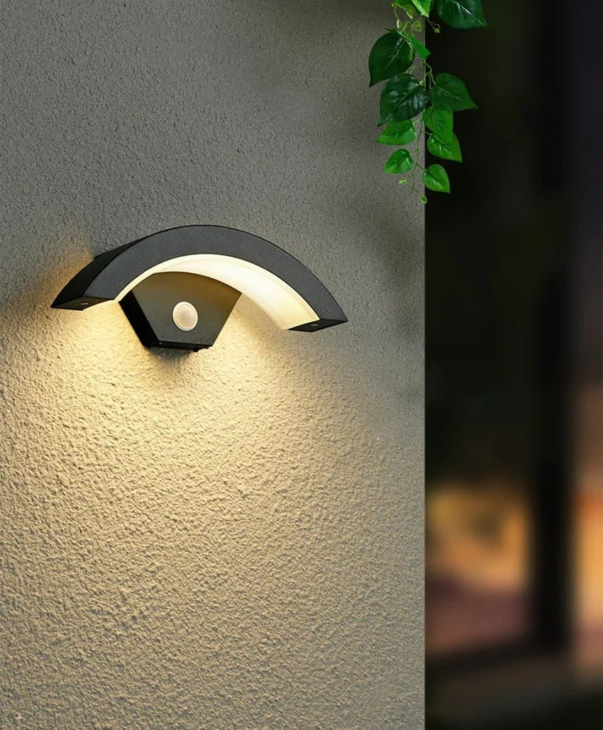 LumosCurve | Sleek Modern Motion Sensor Outdoor Wall Light 0