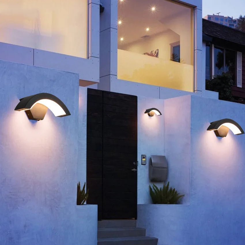 LumosCurve | Sleek Modern Motion Sensor Outdoor Wall Light 3