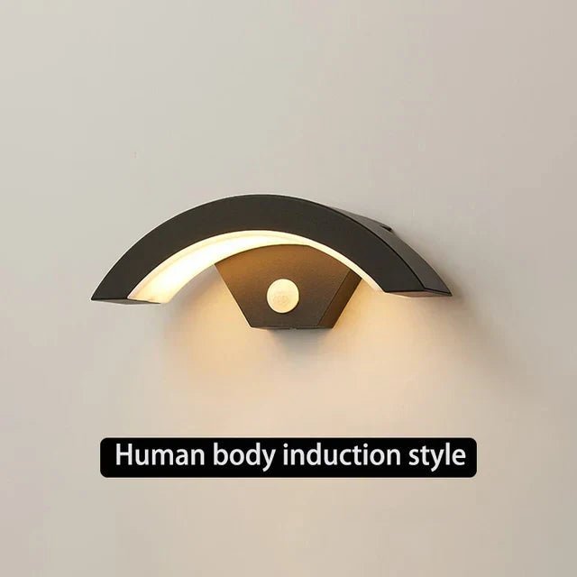 LumosCurve | Sleek Modern Motion Sensor Outdoor Wall Light 4