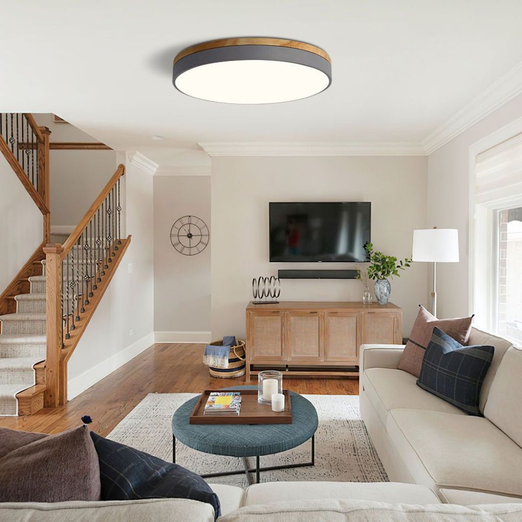 Naturalis | Elegant Solid Wood Flush Mount Ceiling Light Fixture 3
