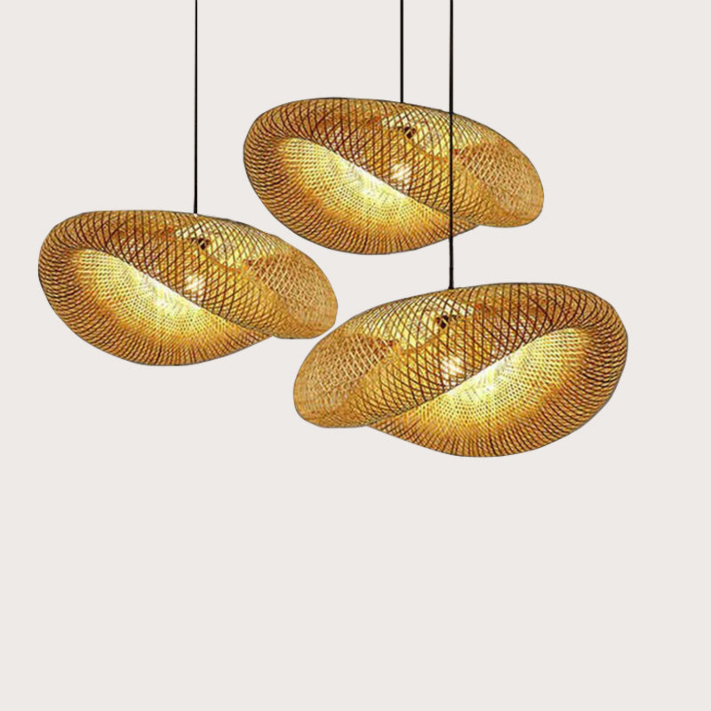 RattanWave | Elegant Natural Woven Rattan Pendant Light Fixture 2