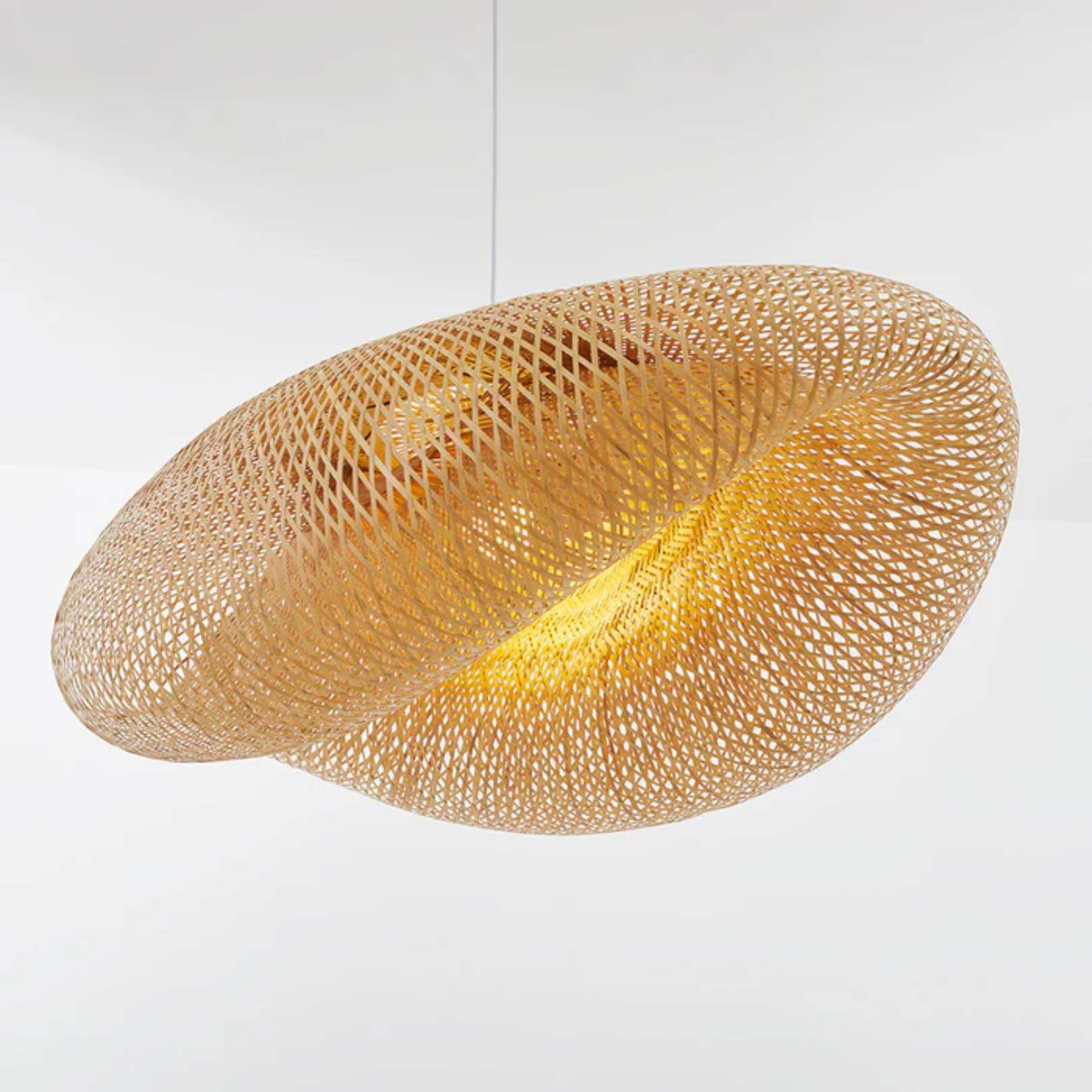 RattanWave | Elegant Natural Woven Rattan Pendant Light Fixture 7