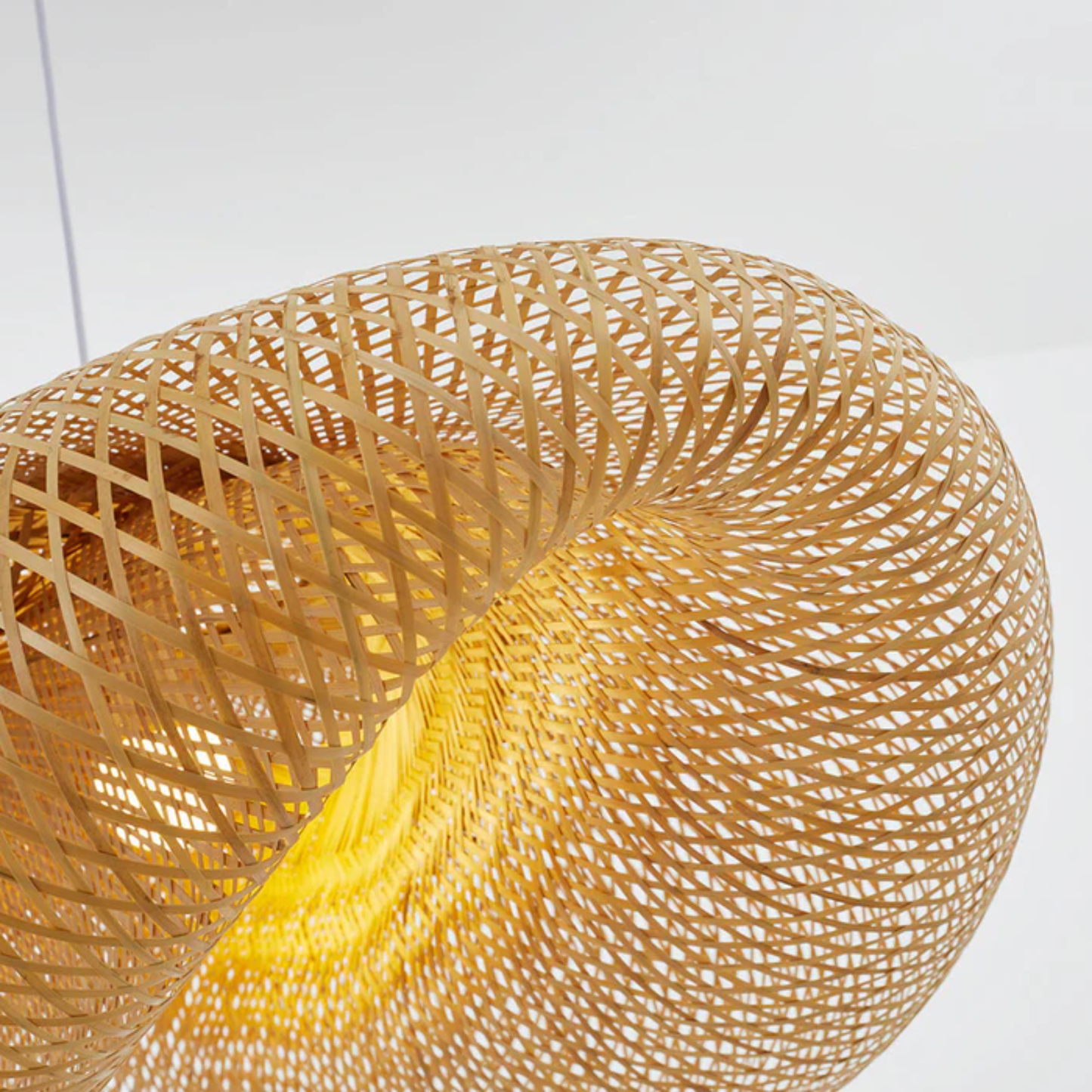RattanWave | Elegant Natural Woven Rattan Pendant Light Fixture 8
