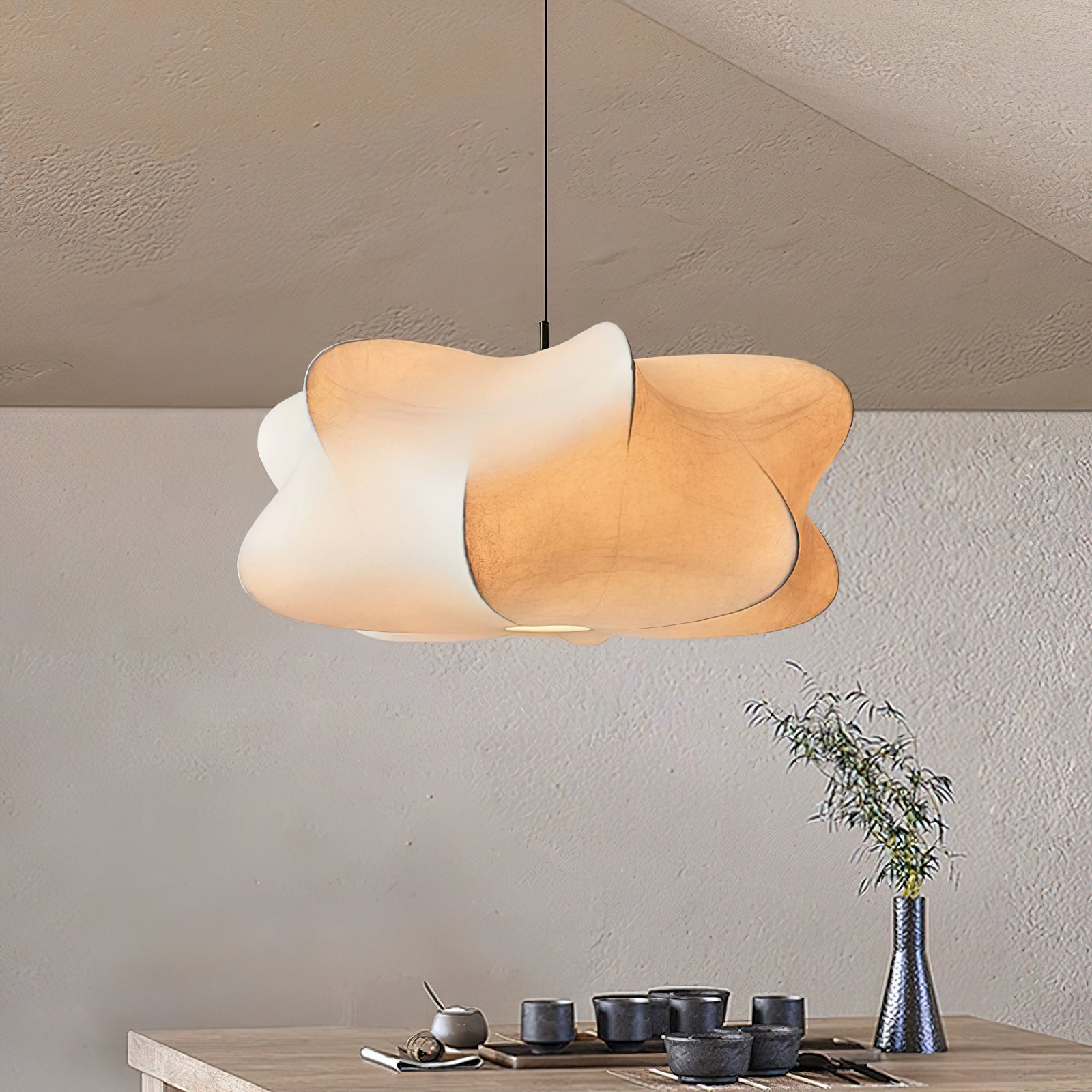 SilkCocoon | Elegant Textured Modern Pendant Ceiling Light Fixture 5
