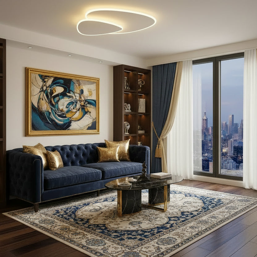 Stylish Flush Mount Ceiling Light with Soft Diffused Illumination | Modern Triangle Design for Elegant Home Decor 1