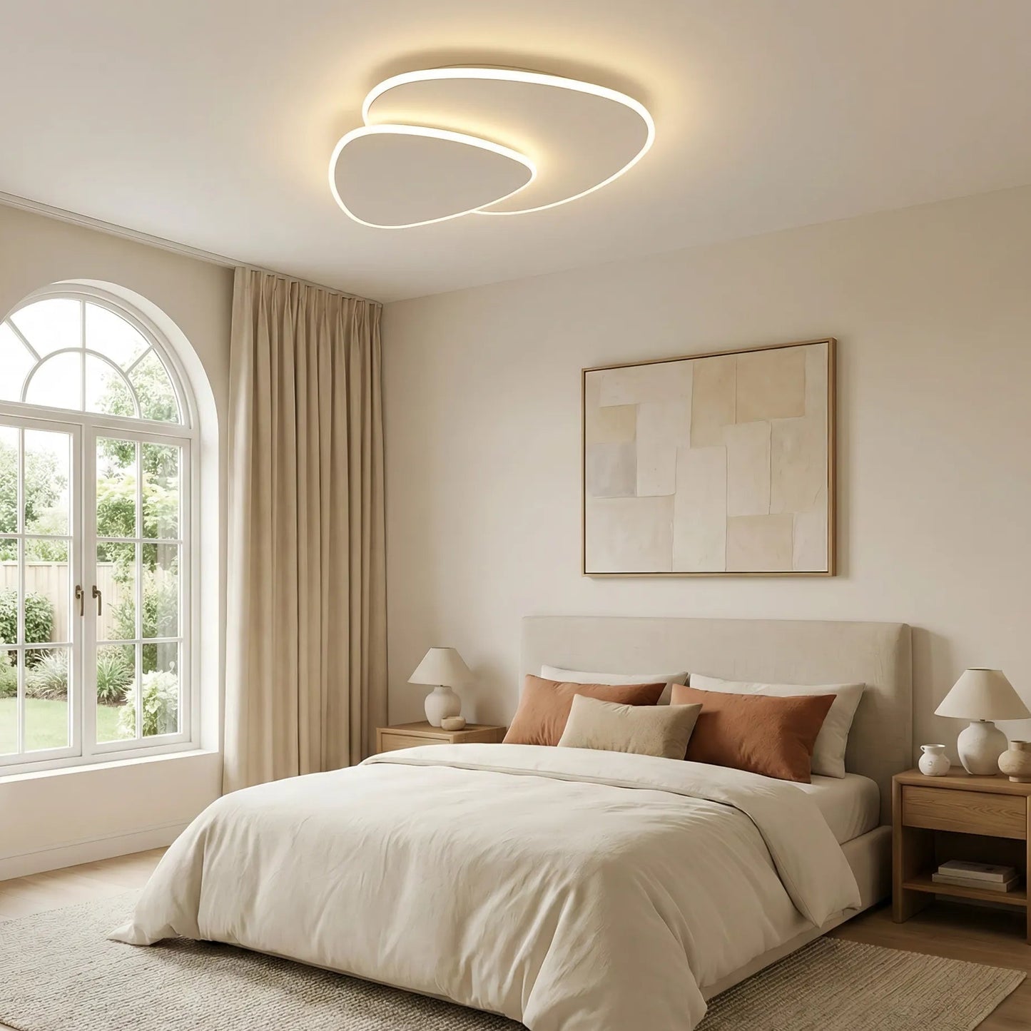 Stylish Flush Mount Ceiling Light with Soft Diffused Illumination | Modern Triangle Design for Elegant Home Decor 3