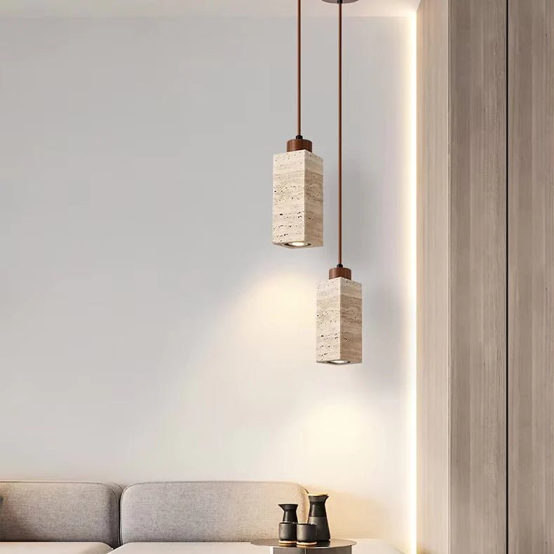 TerraGlow | Elegant Natural Stone Kitchen Pendant Lighting Fixture 7