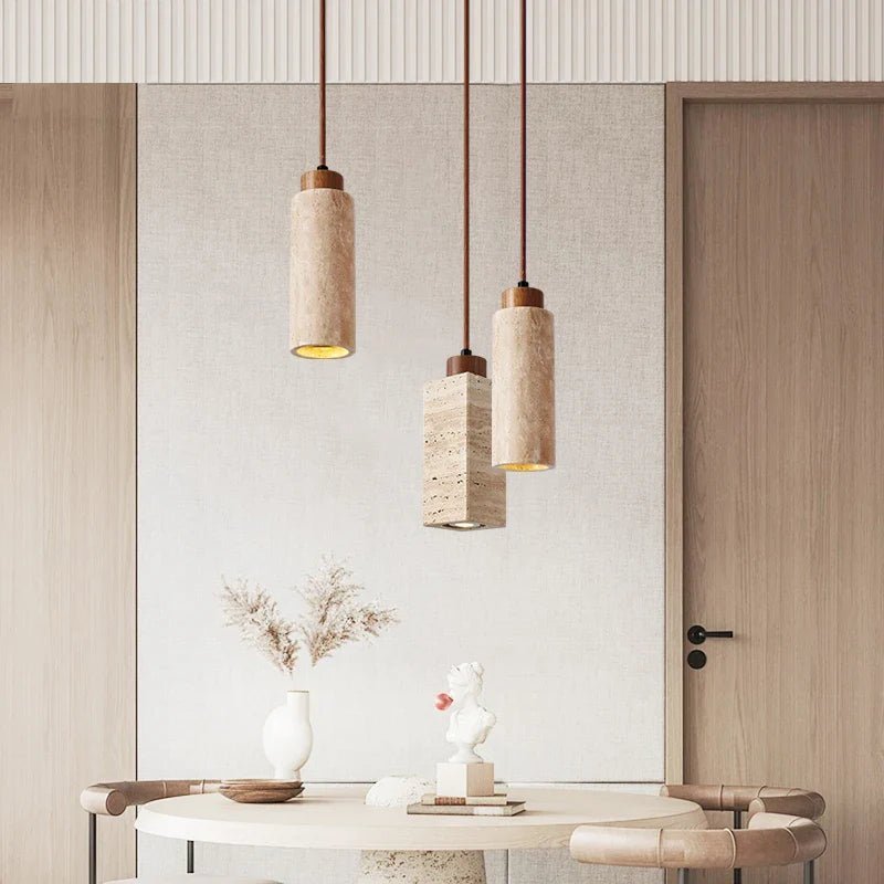 TerraGlow | Elegant Natural Stone Kitchen Pendant Lighting Fixture 9