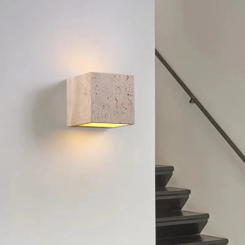 TravertineGlow | Elegant Durable Outdoor Wall Lantern with Up and Down Lights 2